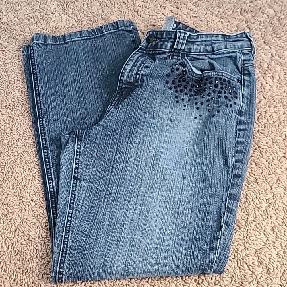 CHICO’S Bedazzled Pocket Denim Jeans